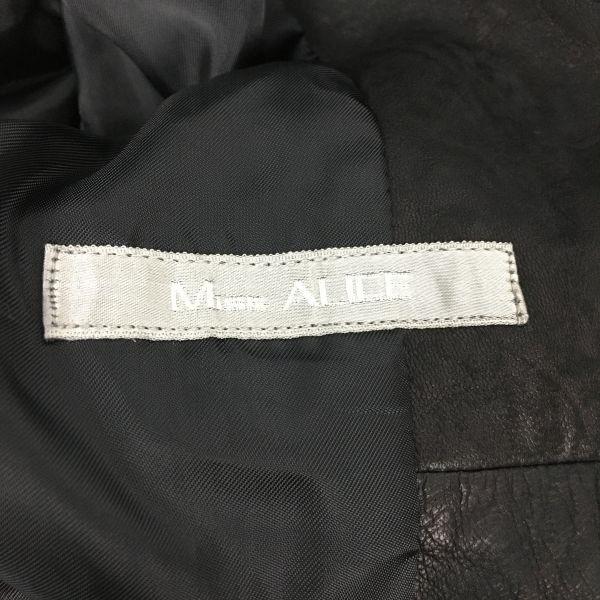 MISS ALICE Sheepskin Leather Coat Women M Black(USED)