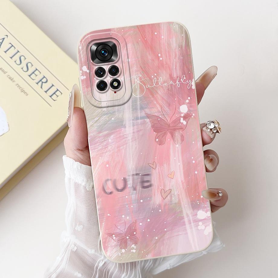 Case For Xiaomi Redmi Note 11 11s 11 Pro Pro+ 4G 5G Phone Case Note 11T Soft Silicone Funda Women Fashion Flower Printed Cover