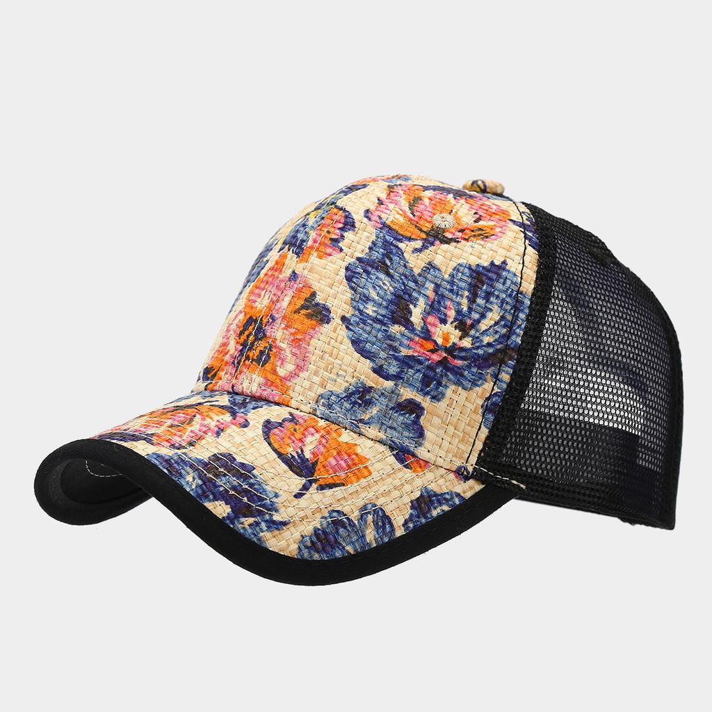 Summer Straw Baseball Cap For Men And Women Sun Protection Breathable Sunhat For Fashionable Outdoor Wear