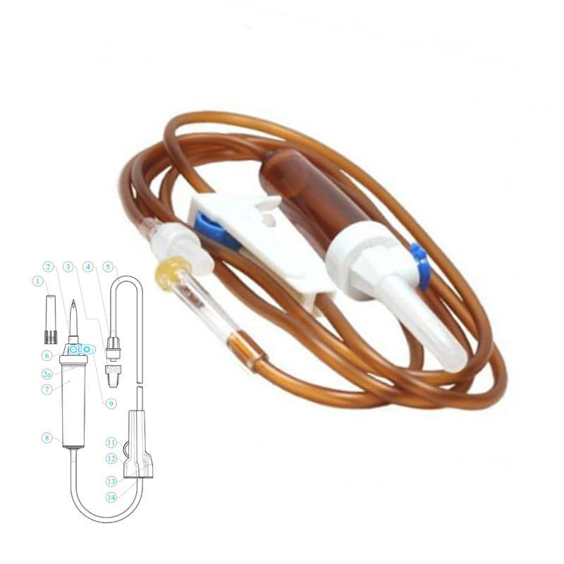 Device for Transfusion of Photosensitive Infusion Fluids Type Is 150cm Margomed Phthalate-Free 1 Piece