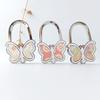Durable Foldable Butterfly Purse Hook Alloy Portable Purse Holder Creative Floral Pattern Handbag Hook for Women