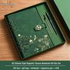 Chinese Style Business Gift Set: Loose-Leaf Notebook with Buckle and Logo