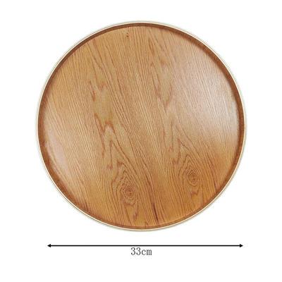Wutuo Japanese Style Round Natural Wood Serving Tray