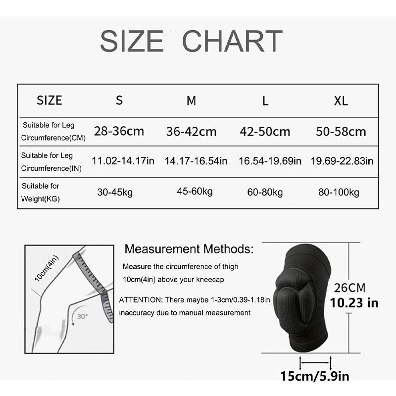 1 Pair Protective Knee Pads Thicken Protection Sports Elastic Anti Collision Pads Fitness Basketball Volleyball Knee Protector