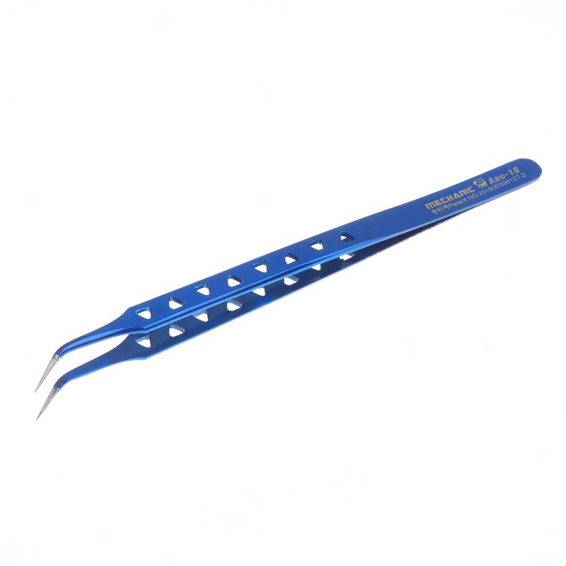Aac-15 Stainless Steel Tweezers For Phone Repair High Precision 8 Hole Heat Dissipation Flying Wire Spot Welding Clip