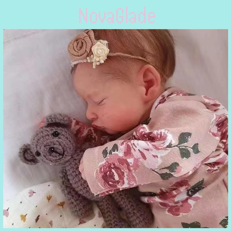 Silikon-Reborn-Baby-Puppe mit handbemalten Merkmalen für Sammler und als Geschenk