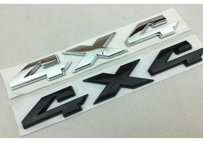 4x4 Off-road Metal Rear Emblem for Jeep Wrangler Compass Notch Silver