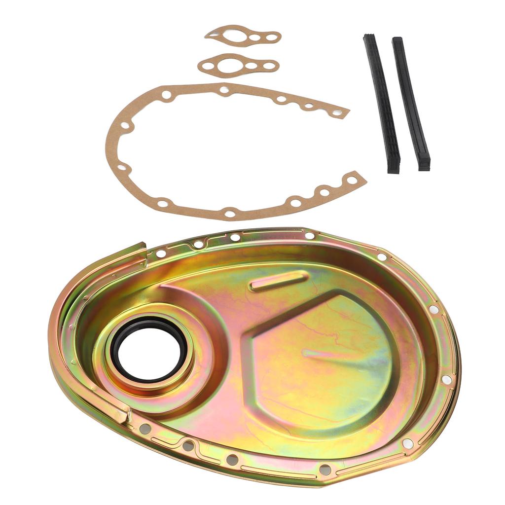 Timing Chain Cover Gasket Seal Bolts Kit Metal for SBC 283 327 305 350 383 400 Engines Color Zinc Plated