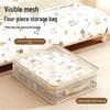 Four-Piece Breathable Storage Bag Set for Seasonal Quilt and Clothing Organization.