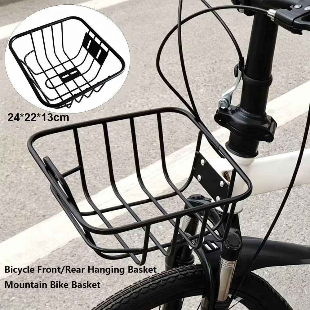 Metal Bicycle Rear Basket Fixed Durable Backpack Storage Children's Folding Bike Accessories