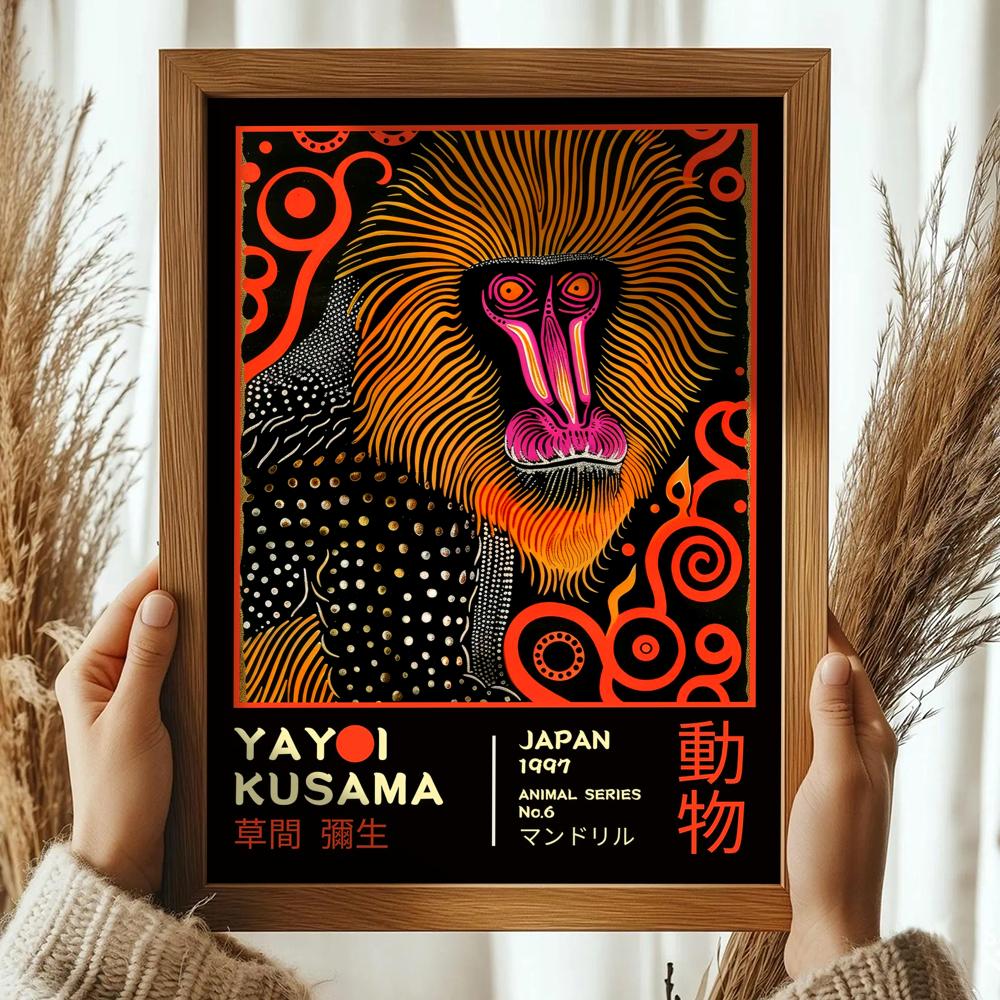 Поп-художник Яёи Кусама Постер Декоративные Настенные Арт-Наклейки Настенный Фотопринт для Дома Гостиной Прихожей Декор 30X40cmFrameless