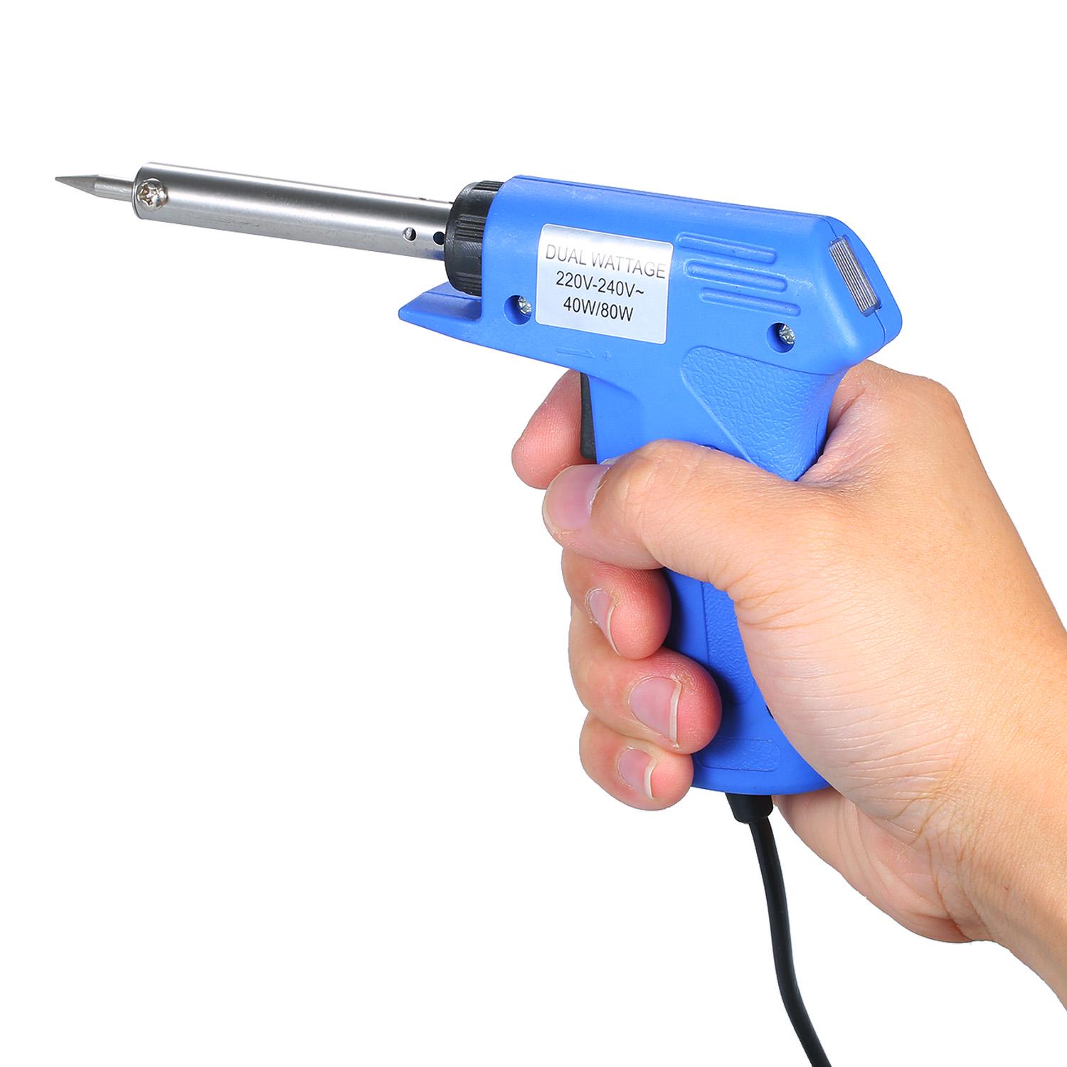

40W/80W Double Power Electric Soldering Iron,Gun type Electric Soldering Iron,Power Adjustable Soldering Iron Gun,Blue Soldering