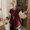 Autumn Winter Korean Baseball Jacket Trendy Women Color Block Couple Set Harajuku Street Style Coat Wholesale