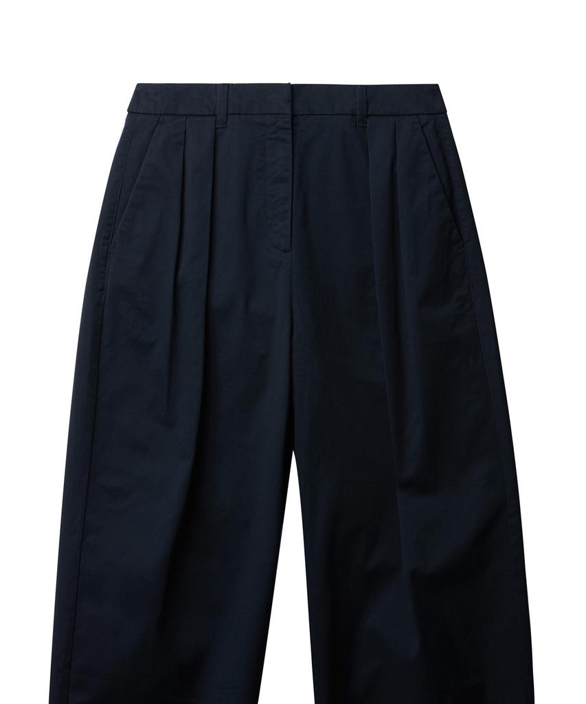 MUSINSA STANDARD WOMAN Women'S Reverse-To-Tuck Wide Chino Pants [Navy]