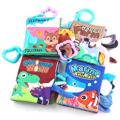 Early Education 3D Cloth Book Sound Paper Enlightenment Toy with Tail Baby Marine Animal Cognition Child Puzzle Palm Soft Book