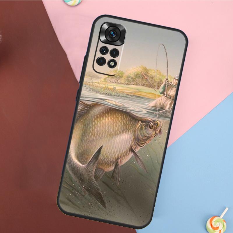 Carps Fish Fishing Cover For Xiaomi Redmi Note 14 13 12 9 10 11 Pro 9S 10S 11S 12S Redmi 14C 10C 12C 13C Case