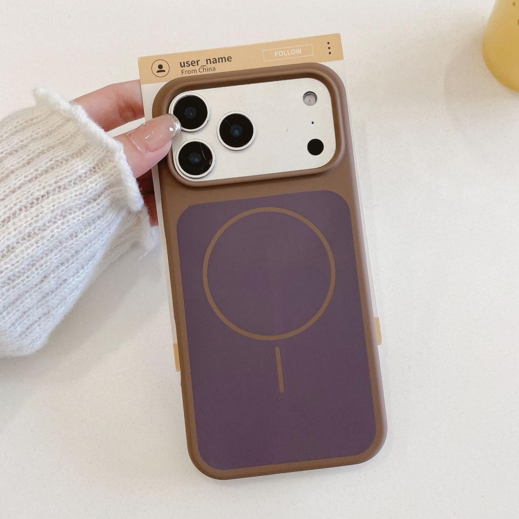 Applicable To Apple 17ProMax Official Liquid Thin Ring Magnetic Mobile Phone Case iPhone16 Silicone Anti-drop Protective Case