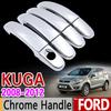 For Ford KUGA 2008-2012 MK1 Luxurious Chrome Handle Cover Trim Set of 4Door 2009 2010 2011 Car Accessories Stickers Car Styling