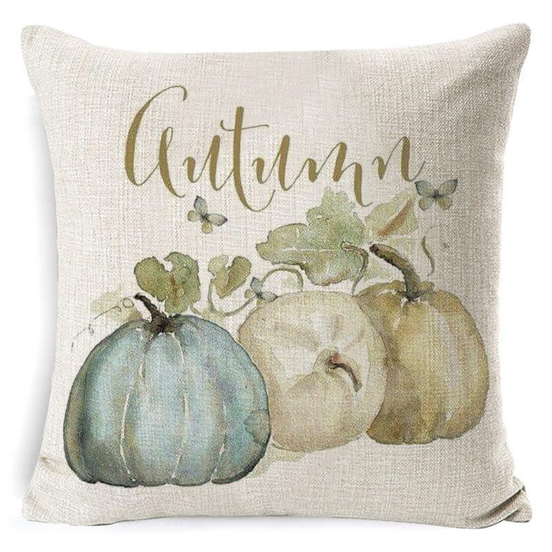 New Thanksgiving Pumpkin Plaid Pillow Cover Holiday Home Decoration Cushion Cushion Cover Home