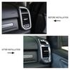 2pcs Car Center Console Side Air Vent Outlet Cover Trim For Dodge Ram 18+ Chrome