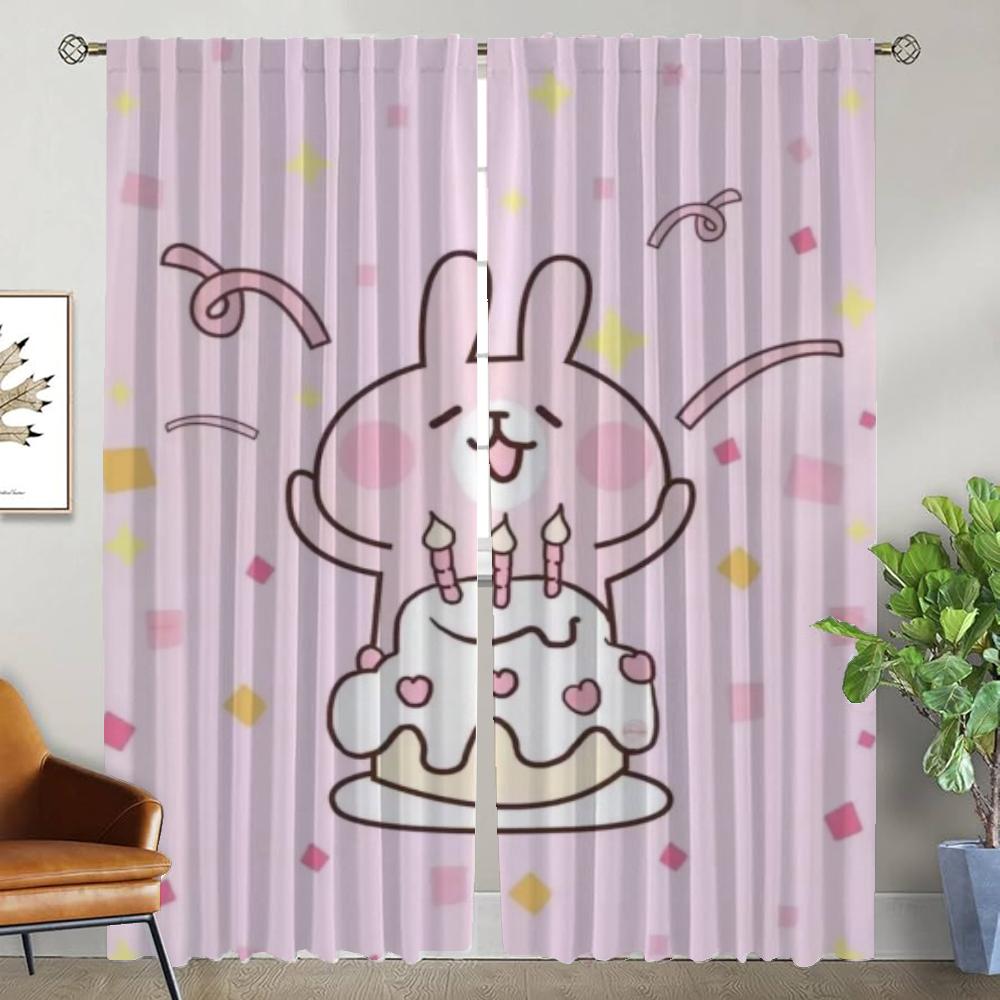 Kitchen Curtains Child Room Kanaheis Blackout Curtain for Room 2 Panel Tulle for Bedroom Partition Shades Halloween Decoration