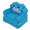 Foldable Cartoon Chair Lovely Crown Multi Functional Folding Kindergarten Reading Sofa Blue 3