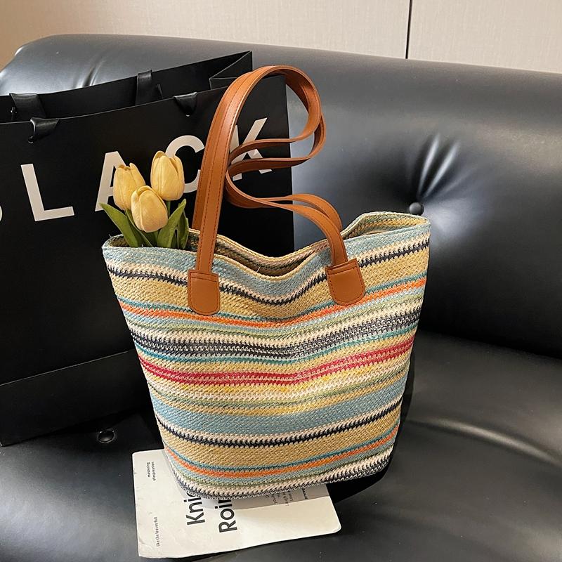 Straw Bag Women's Shoulder Bag Large Capacity Seaside Holiday Beach Bag