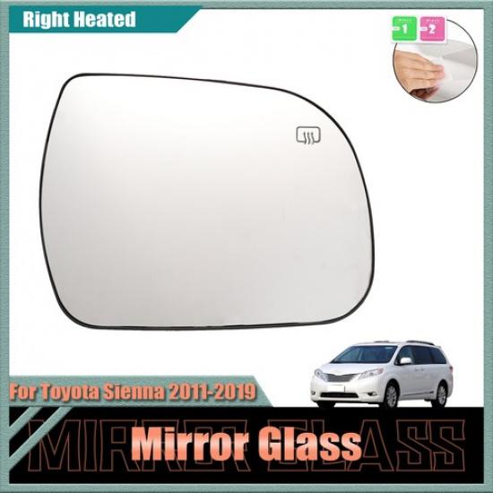 Mirror Glass For Toyota Sienna 2011-2019 Right Side Rearview Heated Function