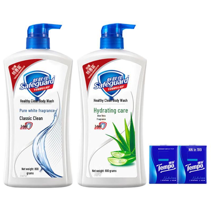 Tempo Portable Tissues & Aloe Shower Gel Bundle