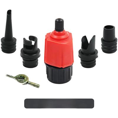 Tragbares Luftventil-Adapter-Kit für Stand-Up-Paddle-Board Kajak = Luftmatratze - Mehrdüsen-Aufblaszelt-Pumpenanschluss für Reisen