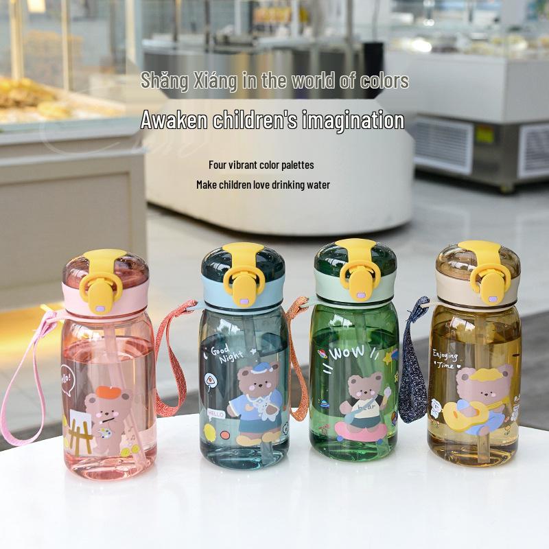 Large Capacity Outdoor Sports Flip-Top Water Bottle for Students