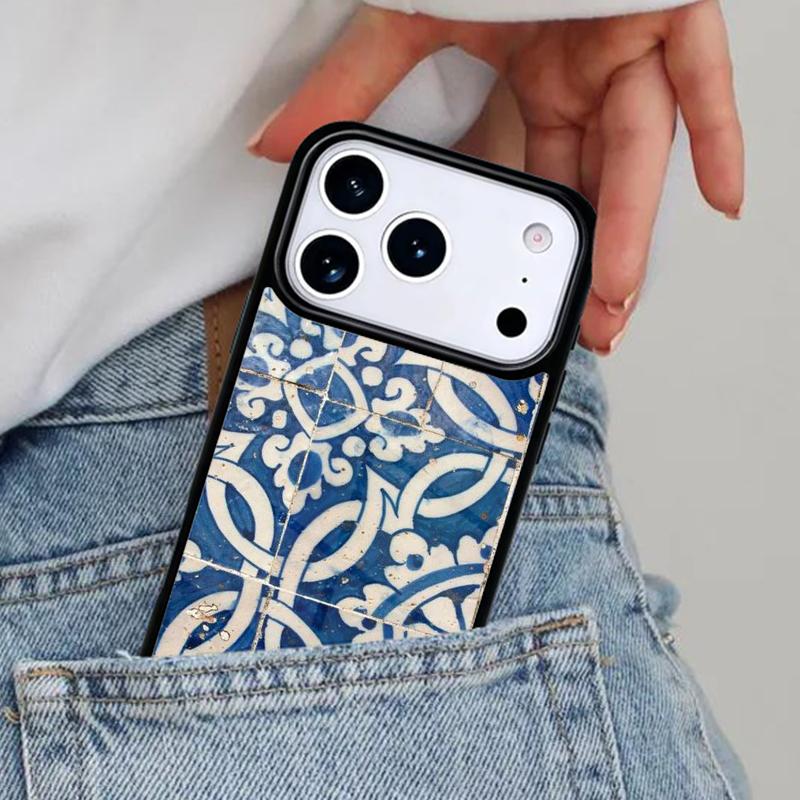 Portuguese Tiles soft Phone Case for iPhone 17ProMax 12 13 14 15 16e 17 Pro Max Plus Air Cover