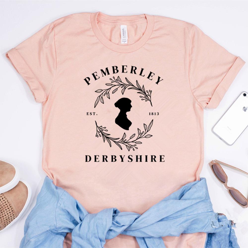 Pemberley T Shirt Jane Austen Shirt Jane Austen Gifts Bookish Tees Dark Academia Clothing Reading Tshirt Literature Harajuku Top