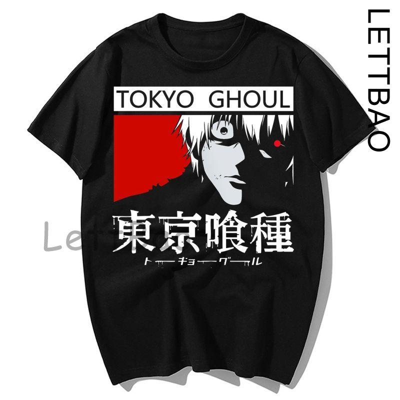 Japanese Anime Tokyo Ghoul T Shirt Men Kawaii Cartoon Kaneki Ken Graphic Fashion Unisex Tshirt