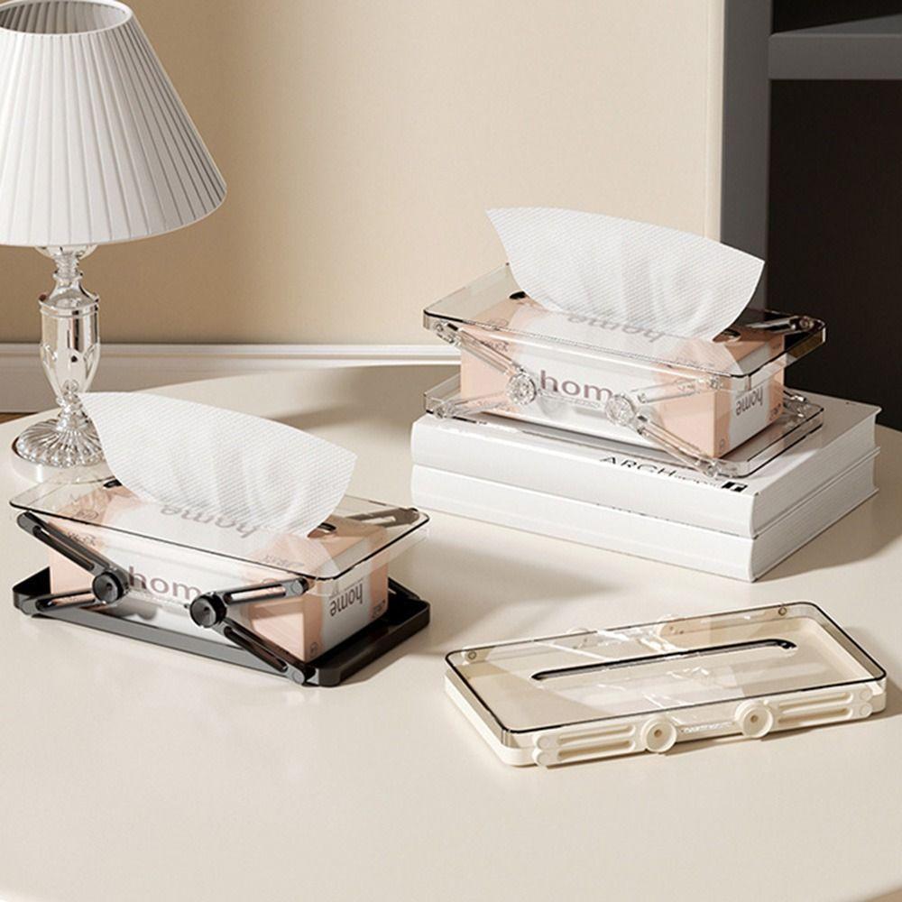 Automatic Lift Tissue Storage Box Extendable Light Luxury Napkin Holder Paper Towel  Dispenser  Car