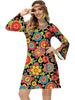 European & American Women's Retro Hippie Dress with Headscarf - Fresh & Sweet Festival Style
