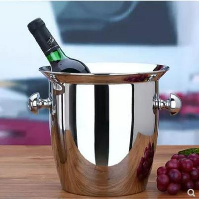 European Style 304 Stainless Steel Champagne and Ice Bucket for Wine and Cocktails