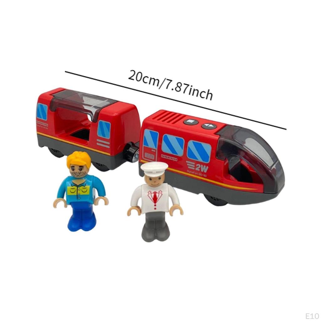 Electric Train Set Toys Children Model Toy for Boys Wooden Track White 3Pcs