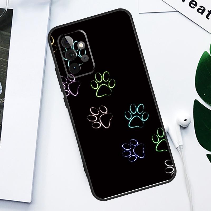 Dog Cat Paw For Samsung Galaxy A52 A22 A32 A54 A34 A14 A55 A35 A15 A53 A33 A13 A05 A06 A16 Phone Case