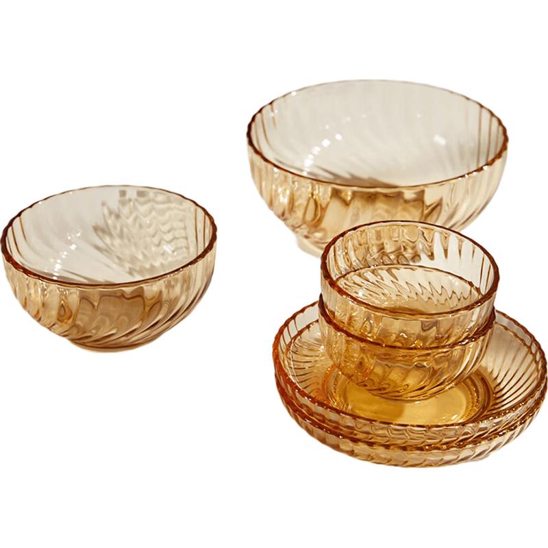 Corning Visions Amber Glass Dinnerware 6-Piece Set