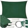 Sail Sunshade UV Garden Awning Terrace Sun Green 4x3