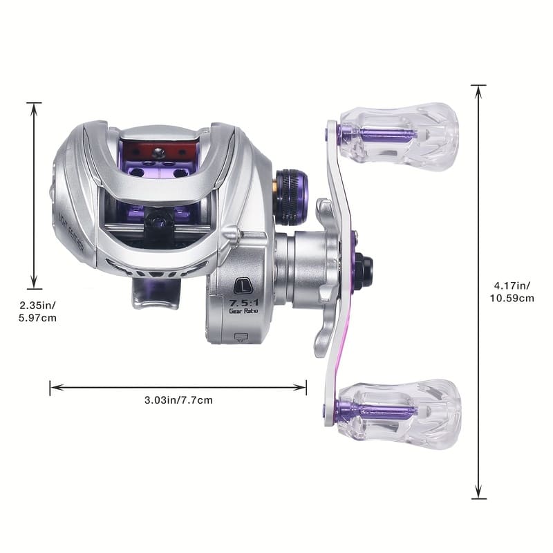 Long-distance Casting Lure Water Drop Wheel  Metal Gapless Fishing Reel High-speed Ratio Outdoor Fishing Tool Suitable for Saltwater and Freshwater