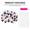 24Pcs Short Artificial Nails Solid Color Gradient White Enhancing Simple Fake Nails for Women Daily Wear Party Use