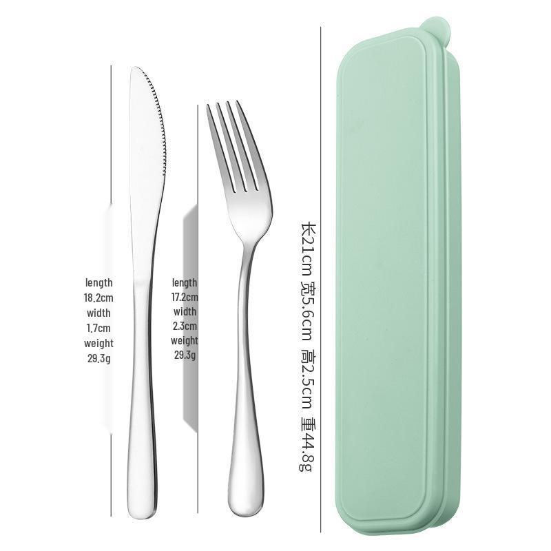 3-Piece Minimalist Stainless Steel Cutlery Set: Portable Knife, Fork & Spoon for Home, Student, or Outdoor Use