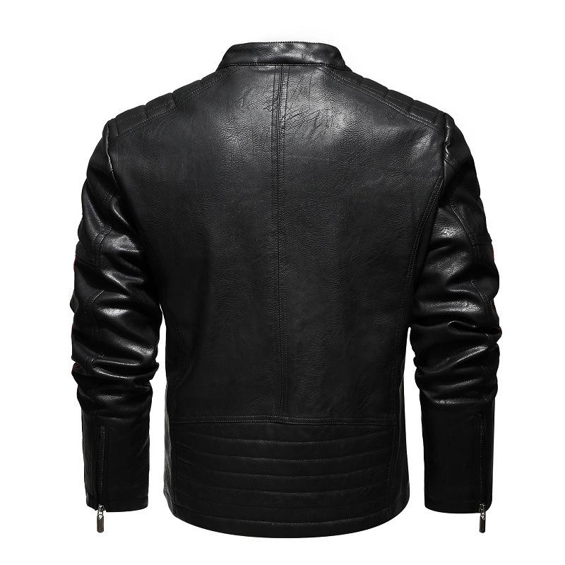 Autumn and winter men's UP leather jacket casual large size motorcycle jacket men's suit