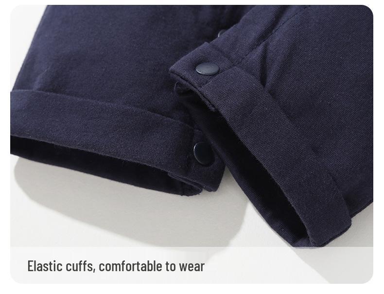 Set due pezzi estivo per neonato maschio, uniforme blu navy, con cappellino