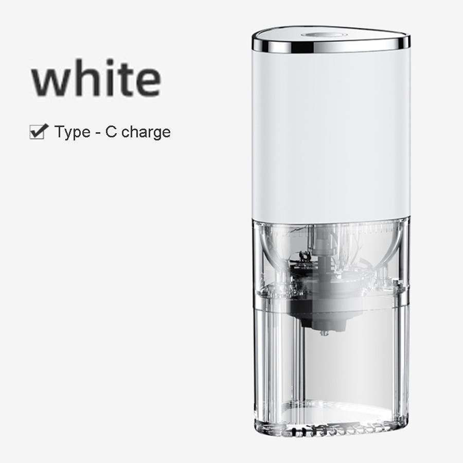 

2025 Портативная электрическая кофемолка ТИП C USB Зарядка Керамическое жернова Домашняя кофемолка для кофейных зерен Новая белый