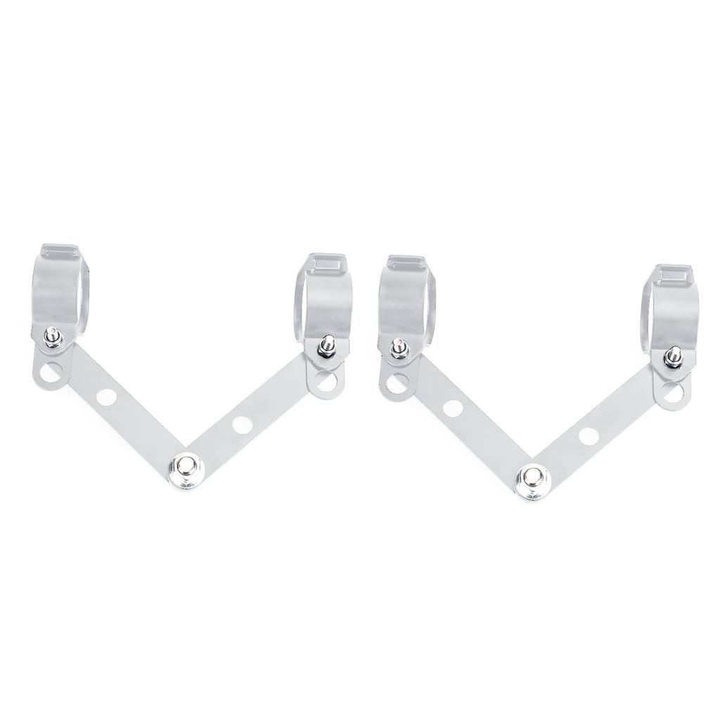 28mm-41mm Fork Chrome Headlight Mount Bracket Motorcycle Headlamp Holder Adapter