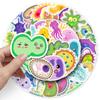 50 Microbial Graffiti Stickers: Cute Cartoon Decor for Journals, Water Bottles, and Phone Cases