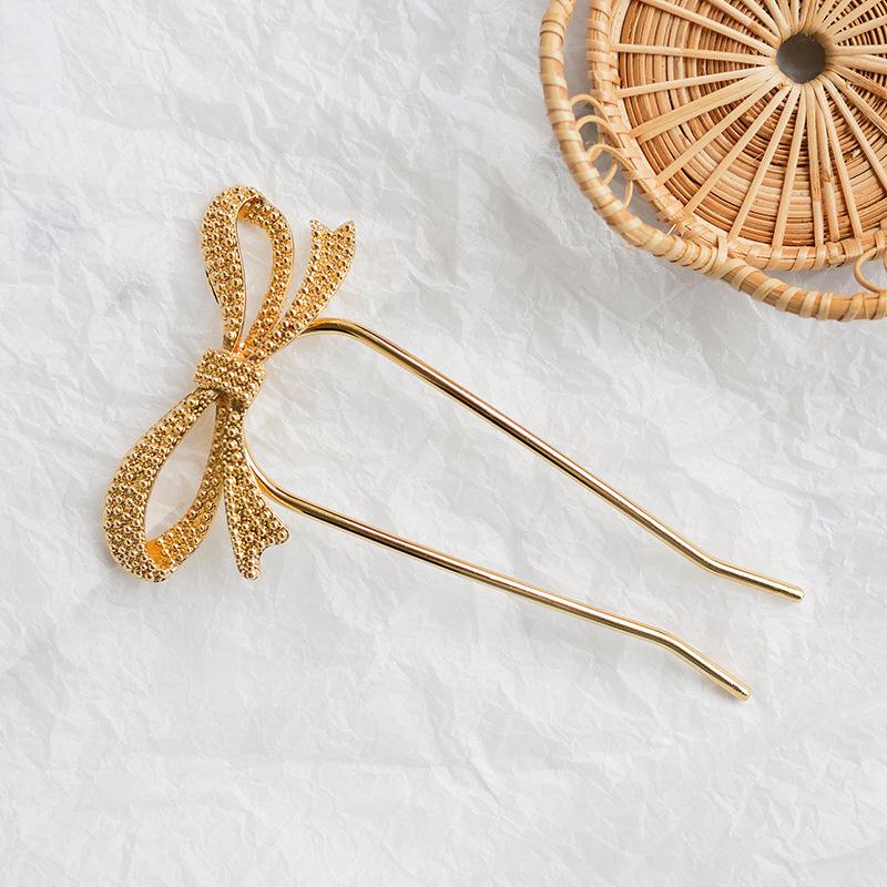 Fashion Hair Accessories Metal U Shape Hair Stick For Women Silver Gold Color Elegant Shell Enamel Hairpin Female Headwear Gifts